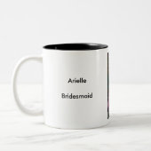 Zme en danny, bruiloft met.. - Gepersonaliseerd Tweekleurige Koffiemok (Links)
