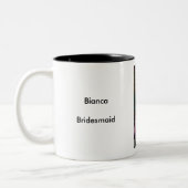 Zme en danny, bruiloft met.. - Gepersonaliseerd Tweekleurige Koffiemok (Links)