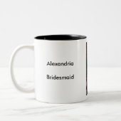 Zme en danny, bruiloft met.. - Gepersonaliseerd Tweekleurige Koffiemok (Links)