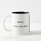 Zme en danny, bruiloft met.. - Gepersonaliseerd Tweekleurige Koffiemok (Links)