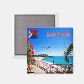 zMF007 SAINT MARTIN, Panorama, Amerika, Fridge Magneet (Voorkant / Achterkant)