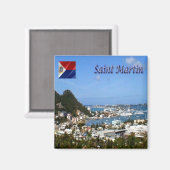 zMF011 SAINT MARTIN, Simpson Bay, Amerika, Fridge Magneet (Voorkant / Achterkant)