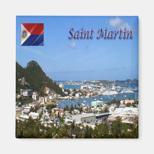zMF011 SAINT MARTIN, Simpson Bay, Amerika, Fridge Magneet (Voorkant)