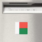 zMG001 MADAGASKAR VLAG, Afrika, Koelkast Magneet (Insitu (Vaatwasser))