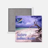 zMH004 MAJURO, Laura Beach, MARSHALL, Fridge Magneet (Voorkant / Achterkant)