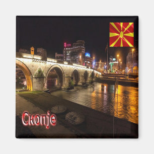 ZMK006 SKOPJE-brug Vardar, Fridge Magneet