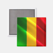 zML002 MALI, Waving Flag, Afrika, Fridge Magneet (Voorkant / Achterkant)