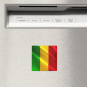 zML002 MALI, Waving Flag, Afrika, Fridge Magneet (Insitu (Vaatwasser))