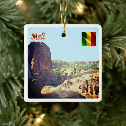 zML005 MALI, Begnimatou, Afrika, Keramisch Ornament (Boom)