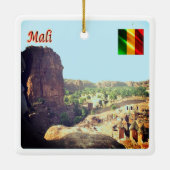zML005 MALI, Begnimatou, Afrika, Keramisch Ornament (Achterkant)