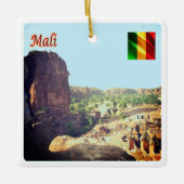 zML005 MALI, Begnimatou, Afrika, Keramisch Ornament (Voorkant)