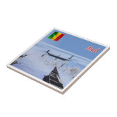 zML009 MALI, meer van Sélingué, Afrika, Tegeltje (Zijkant)