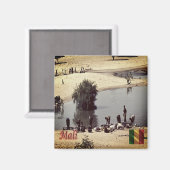 zML010 MALI, Panorama, Afrika, Fridge Magneet (Voorkant / Achterkant)