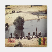 zML010 MALI, Panorama, Afrika, Fridge Magneet (Voorkant)