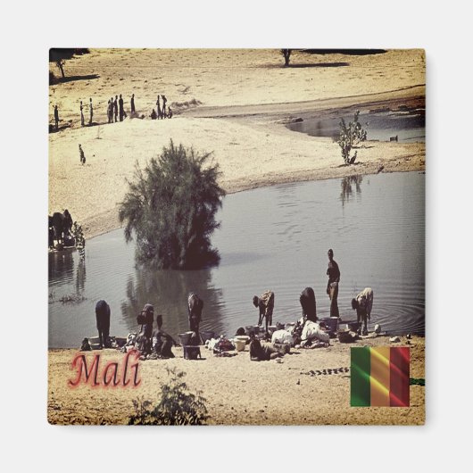 zML010 MALI, Panorama, Afrika, Fridge Magneet (Voorkant)