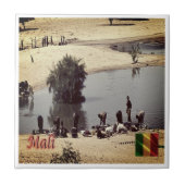 zML010 MALI, Panorama, Afrika Tegeltje (Voorkant)
