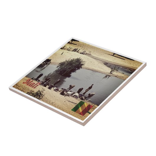 zML010 MALI, Panorama, Afrika Tegeltje (Zijkant)