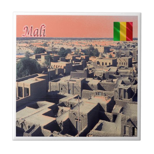 zML011 MALI, Timbuctu, Afrika, Tegeltje (Voorkant)