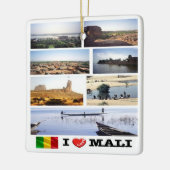 zML012 MALI Ik hou van, Mozaïek, Afrika, Keramisch Ornament (Links)