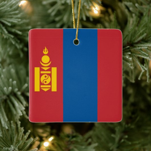 zMN001 Mongoolse VLAG Mongolië, Keramisch Ornament (Boom)