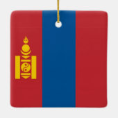 zMN001 Mongoolse VLAG Mongolië, Keramisch Ornament (Achterkant)