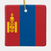 zMN001 Mongoolse VLAG Mongolië, Keramisch Ornament (Voorkant)
