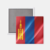 zMN002 die Mongoliaanse FLAG Mongolië zwaait, Magneet (Voorkant / Achterkant)