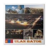 zMN004 ULAN BATOR, Mongolië, Azië, Tegeltje (Voorkant)