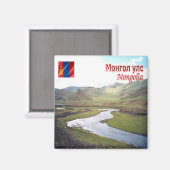 ZMN007 STEPPES, Mongolië, Azië, Fridge Magneet (Voorkant / Achterkant)