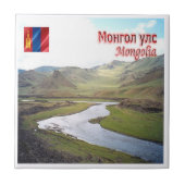 zMN007 STEPPES, Mongolië, Azië, Tegeltje (Voorkant)