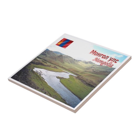 zMN007 STEPPES, Mongolië, Azië, Tegeltje (Zijkant)