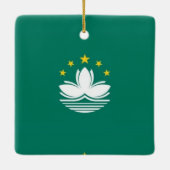zMO001 Macaense Vlag Macau of Macao, Keramisch Ornament (Achterkant)