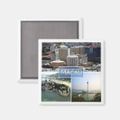 zMO004 MACAU of MACAO, Azië, Fridge Magneet (Voorkant / Achterkant)