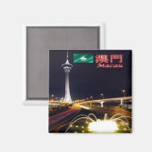 zMO007 TOWER MACAU of MACAO, Azië, Fridge Magneet (Voorkant / Achterkant)