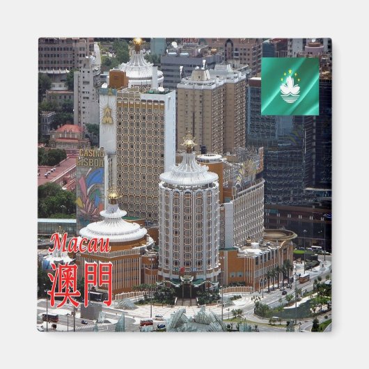 zMO008 LISBOA CASINO, Macau of Macao, Fridge Magneet (Voorkant)
