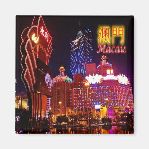 zMO011 CASINO LIGHTS, Macau of Macao, Fridge Magneet