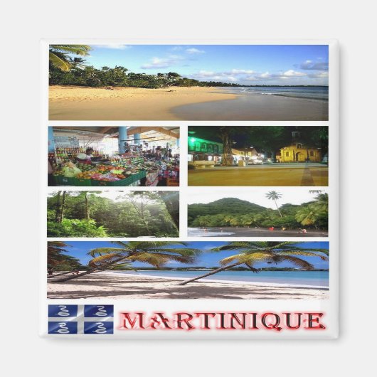 zMQ003 martinique, Mosaic, Amerika, Fridge Magneet (Voorkant)