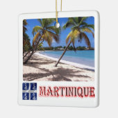 zMQ005 MARTINIQUE, LES SALINES Beach, Keramisch Ornament (Links)