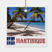 zMQ005 MARTINIQUE, LES SALINES Beach, Keramisch Ornament (Achterkant)