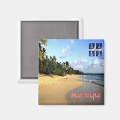 zMQ010 MARTINIQUE, Les Salines Beach, Fridge Magneet (Voorkant / Achterkant)