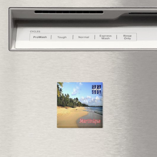 zMQ010 MARTINIQUE, Les Salines Beach, Fridge Magneet (Insitu (Vaatwasser))