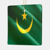 zMR002 MAURITANIË, Zwaaiende Vlag, Afrika, Keramisch Ornament (Links)