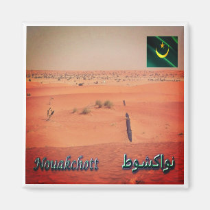 zMR010 NOUAKCHOTT, Panorama, Mauritanië, Koelkast Magneet