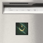 zMR.002 MAURITANIË, Waving Flag, Afrika, Fridge Magneet (Insitu (Vaatwasser))