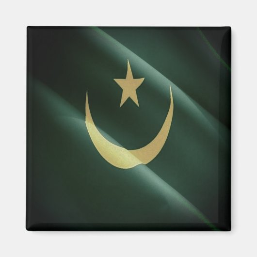 zMR.002 MAURITANIË, Waving Flag, Afrika, Fridge Magneet (Voorkant)