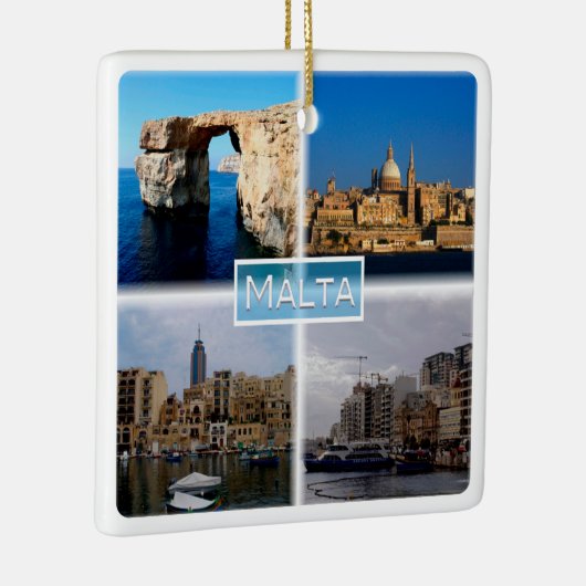 zMT004 LA VALLETTA SKYLINE, Malta, Keramisch Ornament (Rechts)