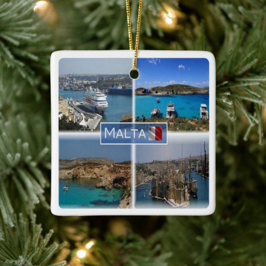zMT005 THE BLUE LAGOON, Malta, Keramisch Ornament (Boom)