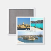 zMT006 VALLETTA, Malta, Europa, Fridge Magneet (Voorkant / Achterkant)
