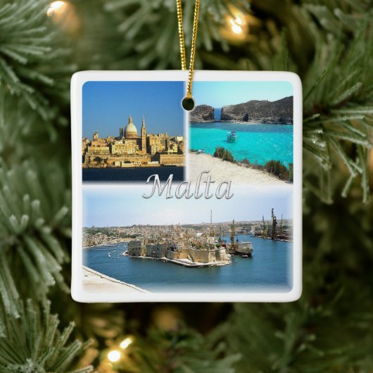 zMT006 VALLETTA, Malta, Europa, Keramisch Ornament (Boom)