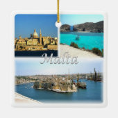 zMT006 VALLETTA, Malta, Europa, Keramisch Ornament (Achterkant)